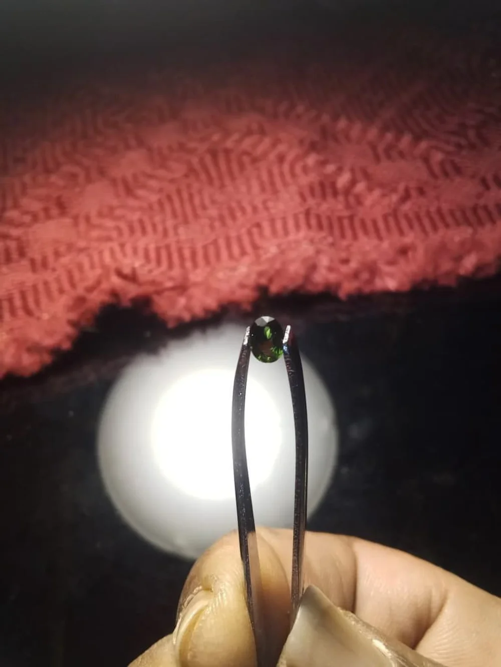 RARE Natural .30ct VS Oval Deep Green Chrome Tourmaline